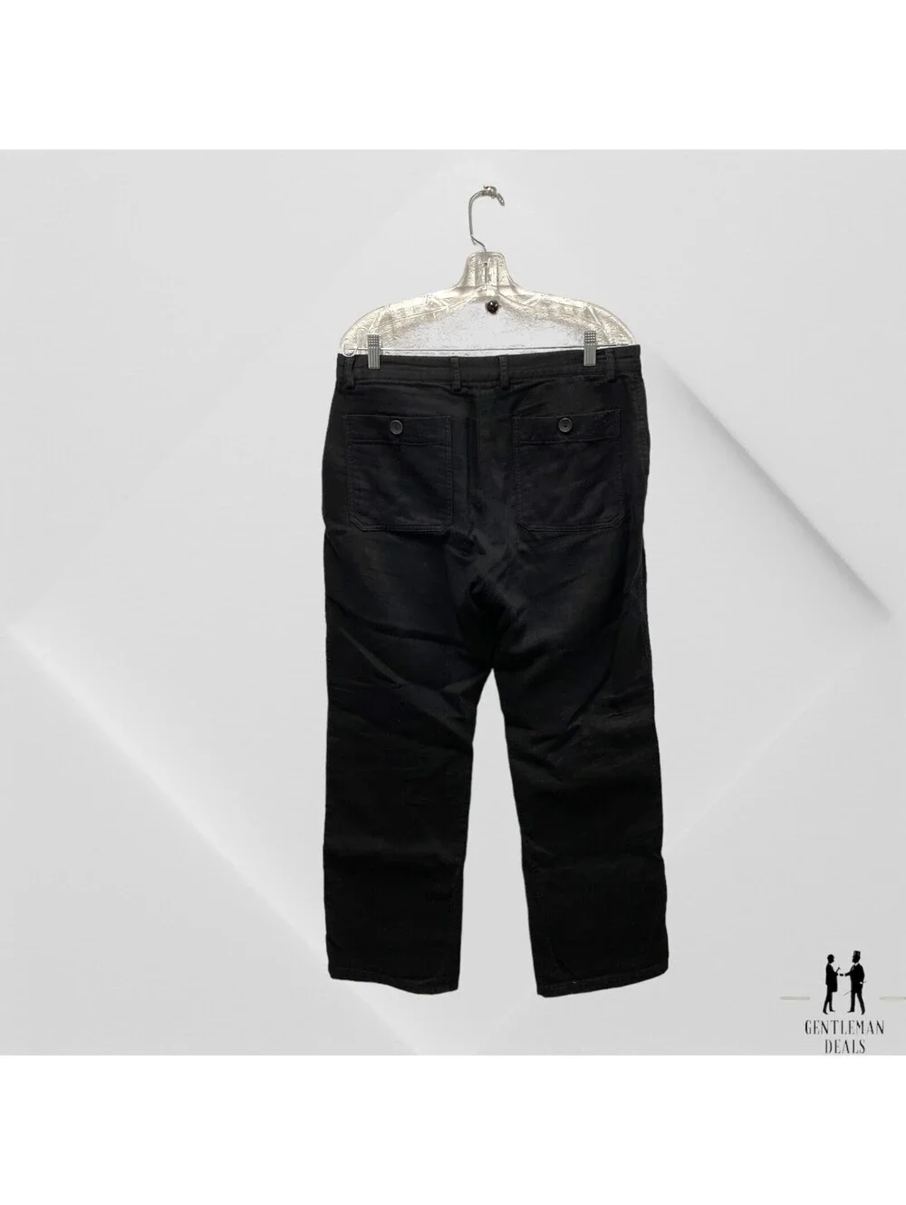 Anthony Tony Melillo Mens ATM  Black Pants Size 34 x 31 Thick Cotton Loose Pants